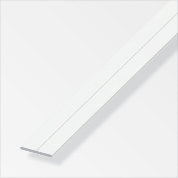 PLAT 19,5X2MM PVC BLANC 1M