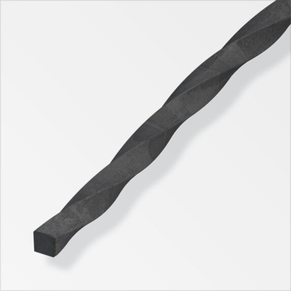 Profilé carrés torsadés acier laminé 14 x 14 mm l. 1 m