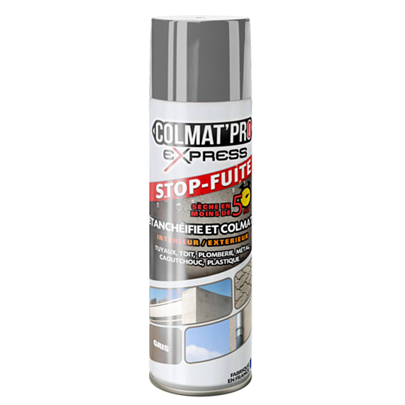 Bombe aérosol spray bitume Colmat'Pro Express 300ml gris - BROSZIO TOOLS