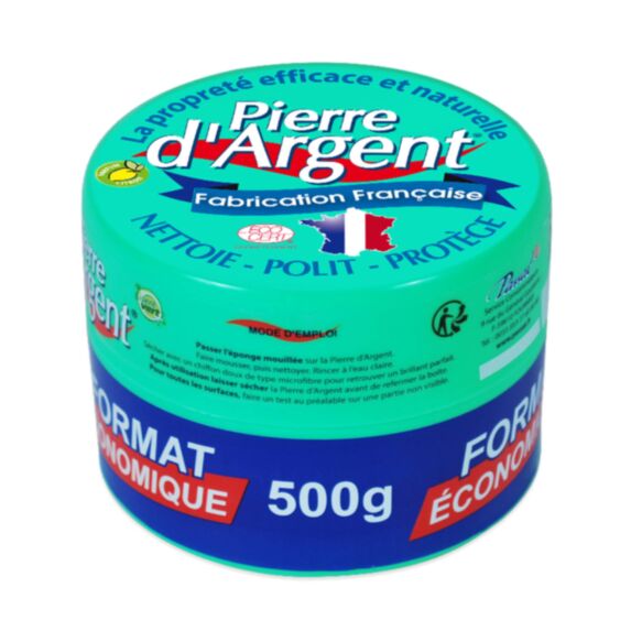 Nettoyant 100% naturel Pierre d'argent format économique 500g - LISERE VERT