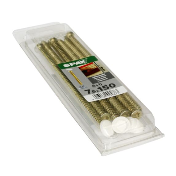 6 Vis Châssis ∅7,5x150mm Tête Fraisée Empreinte T-Star+ T30 - SPAX