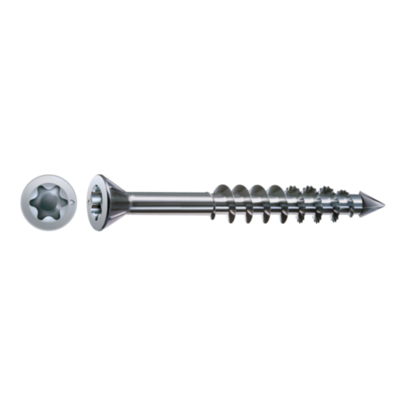 125 Vis ∅4x40mm Petite Tête Fraisée Empreinte T-Star+ T20 Gris - SPAX
