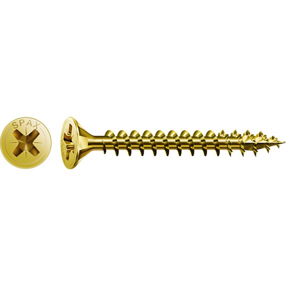 430 vis 5x50 tête fraisée empreinte PZ2 jaune SPAX