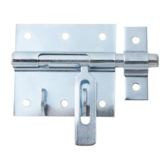 Verrou de box poignée plate + gâche attachée Ø9,5mm 6,7x10cm - ALBERTS