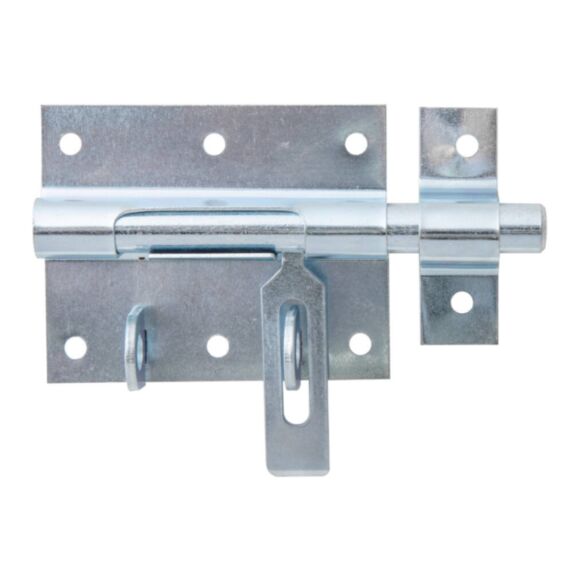 Verrou de box poignée plate + gâche attachée Ø11,5mm 6,4x11,6cm - ALBERTS
