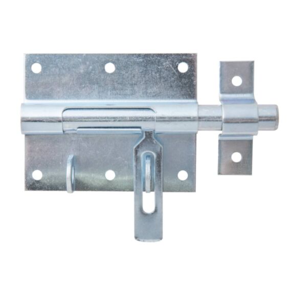 Verrou de box poignée plate + gâche attachée Ø13,5mm 7,3x13cm - ALBERTS