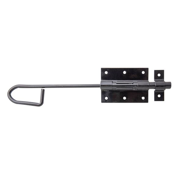 Verrou baïonnette + gâche attachée Ø13,5mm 6,7x30cm noir - ALBERTS