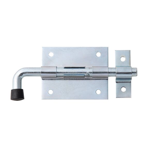 Verrou pistolet de box bouton + gâche attachée Ø9,5mm 5,7x13cm - ALBERTS