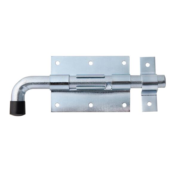 Verrou pistolet de box bouton + gâche attachée 95x67mm - ALBERTS