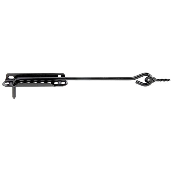 Crochet crémaillère + platine d'arrêt ajustable Ø8mm 30cm noir - ALBERTS