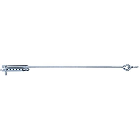 Crochet crémaillère + platine d'arrêt ajustable Ø8mm 60cm - ALBERTS