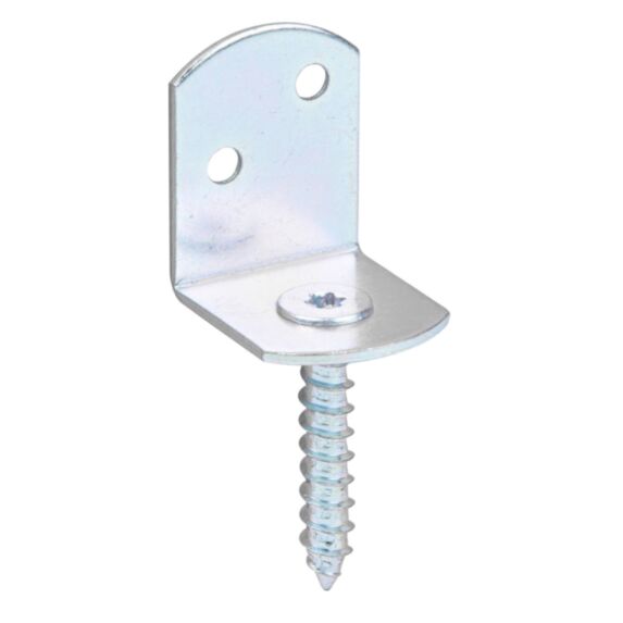 Équerre clôture tressée en L 30x83x2mm Ø5mm 2 trous - ALBERTS