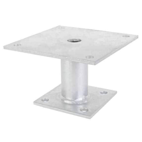 Pied de poteau à cheviller 150x5mm Ø11mm 8 trous - ALBERTS