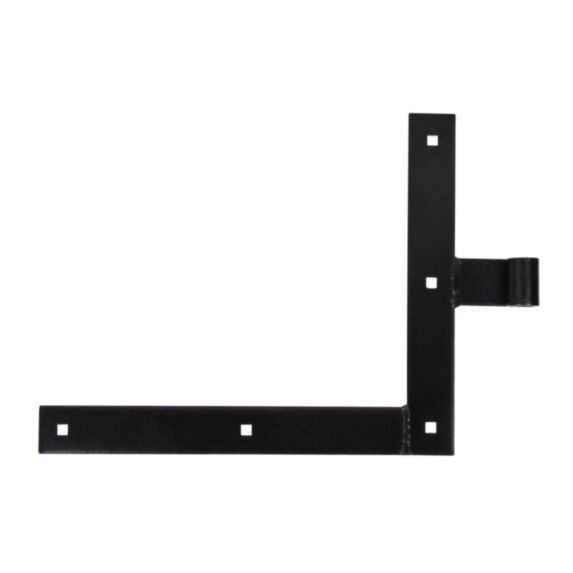 Penture équerre bout gauche Ø14mm 25x3,5x30cm noir - ALBERTS