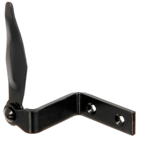 Arrêt de volet Marseillais + trous de vis fraisés Ø5,5mm 2x6cm noir - ALBERTS