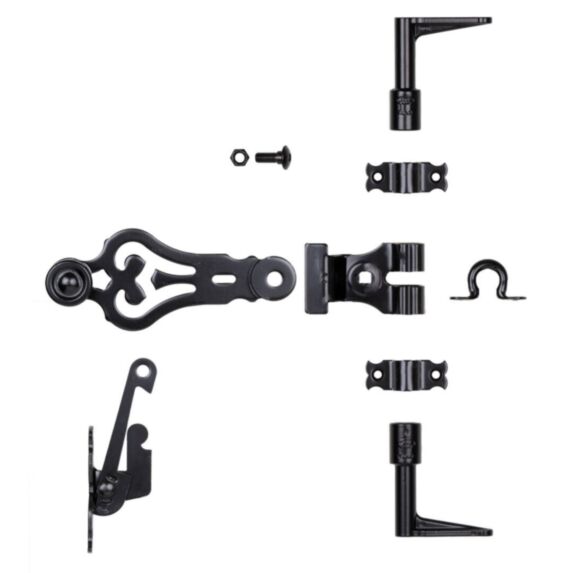 Kit d'accessoires pour espagnolette de volet ronde noir - ALBERTS