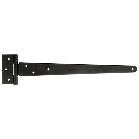 Penture anglaise + trous de vis fraisés Ø6mm 4,6x39,7cm noir - ALBERTS