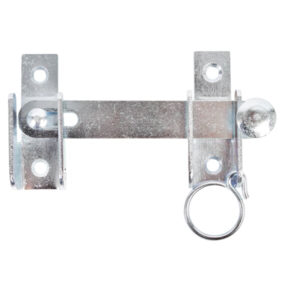 Fermeture de volet fléau avec dispositif d'arrêt + de vis fraisés Ø6mm 6,5x1,8x12cm bleu - ALBERTS