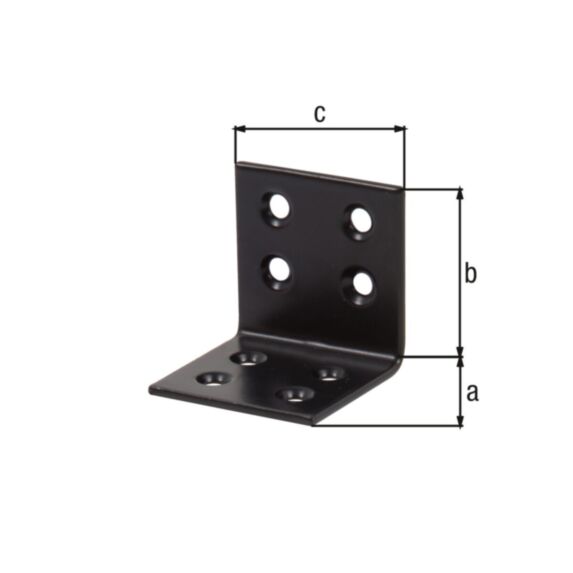 Equerre d'assemblage 40x40x40mm noir - ALBERTS