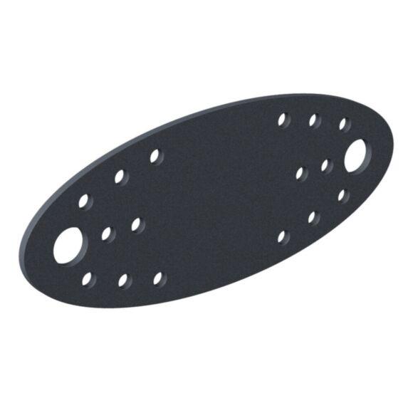 Platine d'assemblage Ovado 5,5x13,5cm gris - ALBERTS