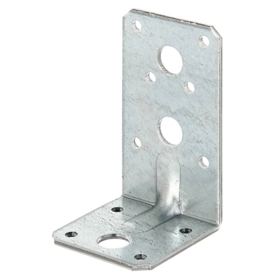 Équerre renforcée + nervure 50x90x2,5mm Ø5mm 10 trous - ALBERTS