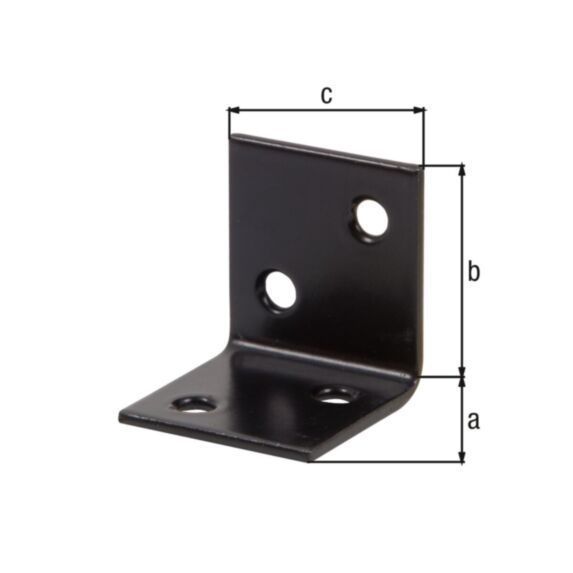 Equerre large noire 30x30x30mm noire - ALBERTS