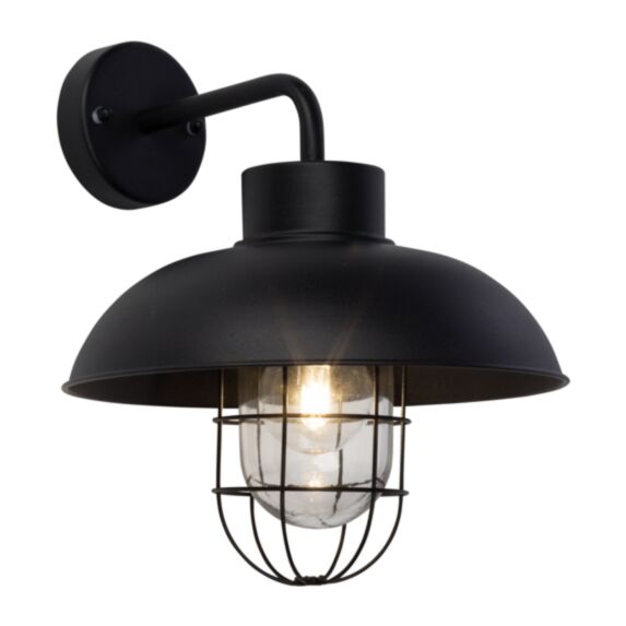 Applique extérieure descendante Portland noir