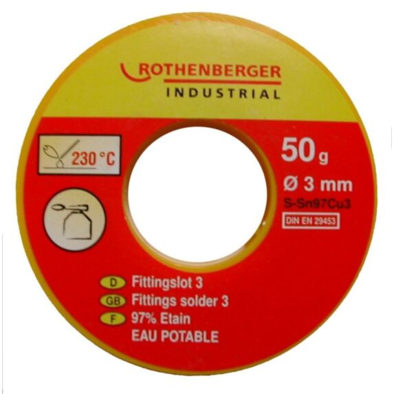 Bobine d'étain 97% 50g écologique - ROTHENBERGER INDUSTRIAL