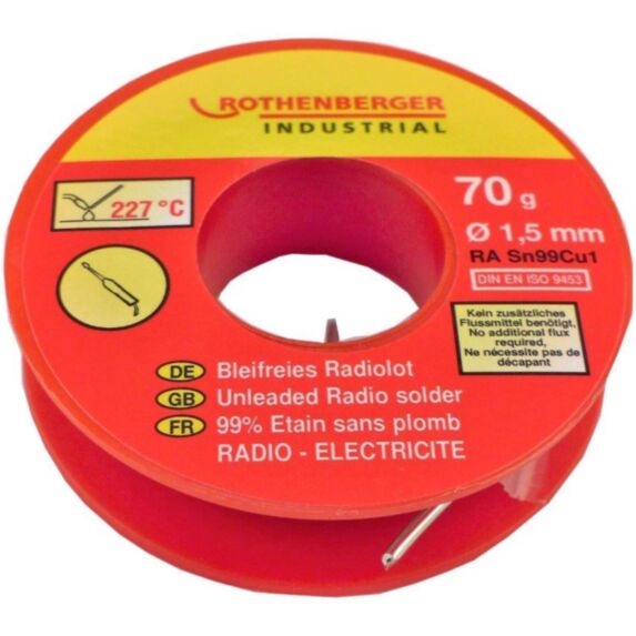 Étain radio 1,5 mm ame décapante 70 g - ROTHENBERGER