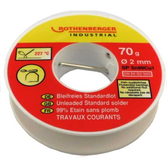 Étain travaux courants 2 mm ame décapante 70 g - ROTHENBERGER