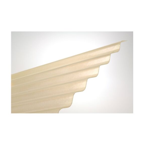 plaque polyester ondulé naturel - PLASTI-BAT