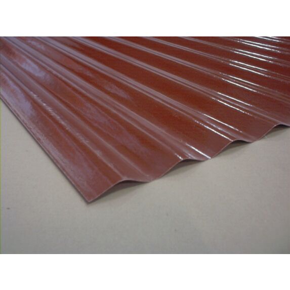 polyester ondulé rouge tuile - PLASTI-BAT