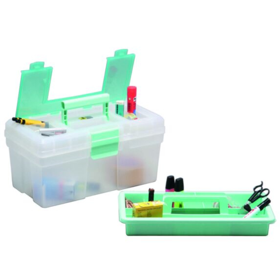 Boîte de Stockage Outils Plastique 18L Vert - ALLIT