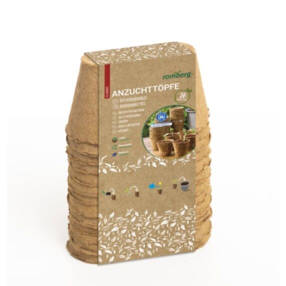 26 pots biodégradables 6 cm rond - ROMBERG