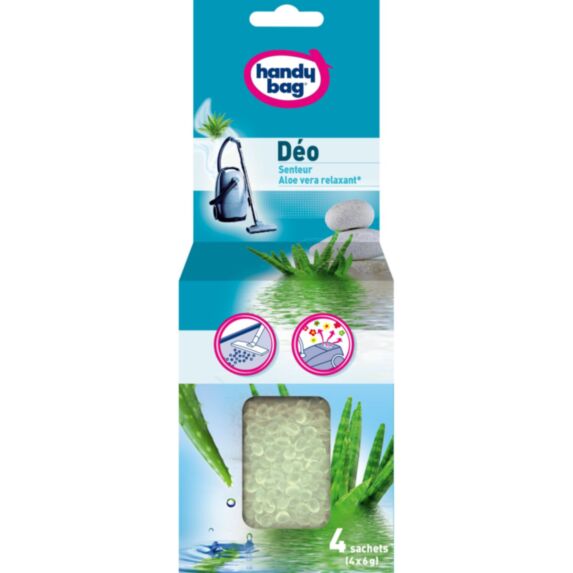 Déo perles Aloe vera, pour aspirateur, 4 sachets - HANDY BAG