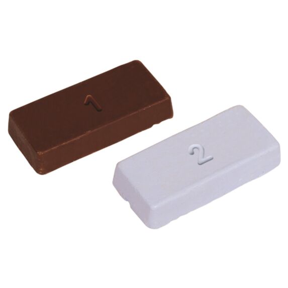 2 pâtes à polir (pré-polissage - finition) brune - WOLFCRAFT