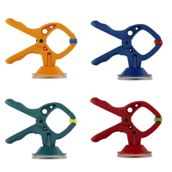 4 microfix S micro-pince de serrage à ressort avec ventouse - WOLFCRAFT