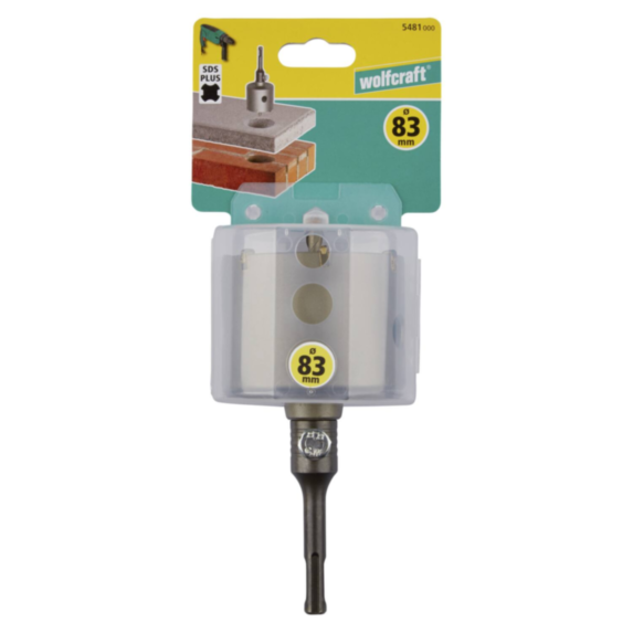 1 trépan béton sds-plus prêts à l'emploi diamètre Ø 80 mm - WOLFCRAFT
