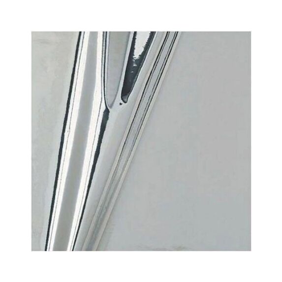Adhésif décoratif métal brillant argent 1.5mX0.45m