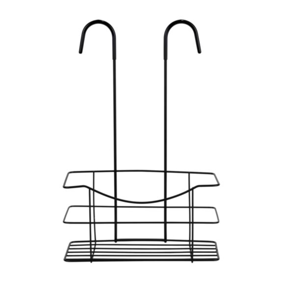 Serviteur de douche Melun inox laqué mat noir - WENKO