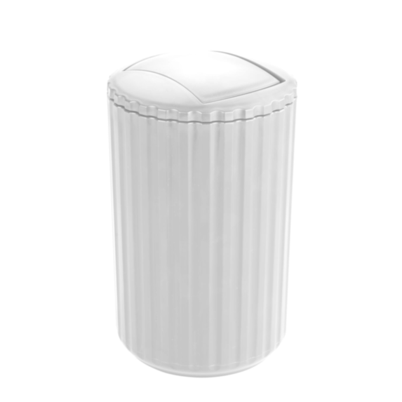 Poubelle Minas plastique blanc 3L - ALLSTAR