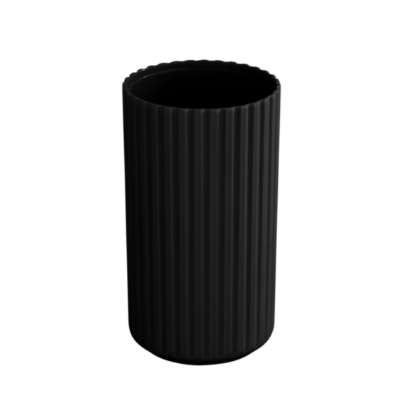 Gobelet brosse à dents Minas plastique noir - ALLSTAR