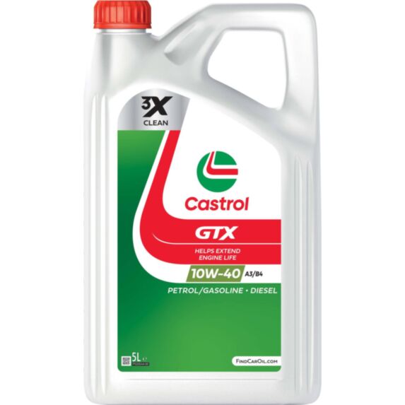 Huile pour moteur automobile GTX 10W-40 5L - CASTROL