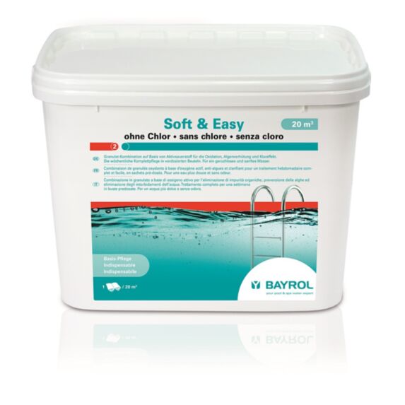 Traitement complet piscine Soft and Easy 20m³ 4,48kg - BAYROL