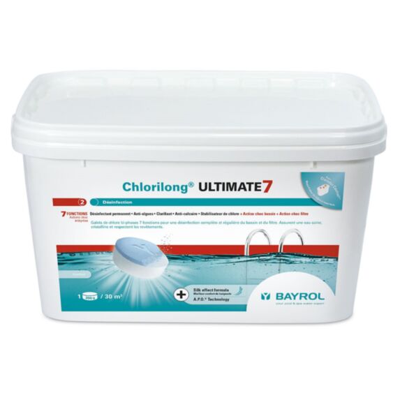 Traitement chlore complet piscine Chlorilong Ultimate7 4,8kg - BAYROL