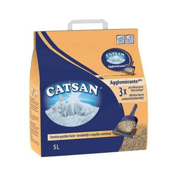 Litière agglomérante Plus 5 L - CATSAN