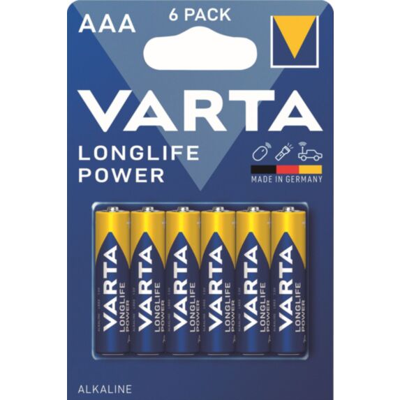 6 Piles LR03 aaa longlife power - VARTA