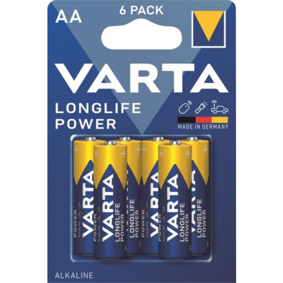 6 Piles LR06 aa longlife power - VARTA