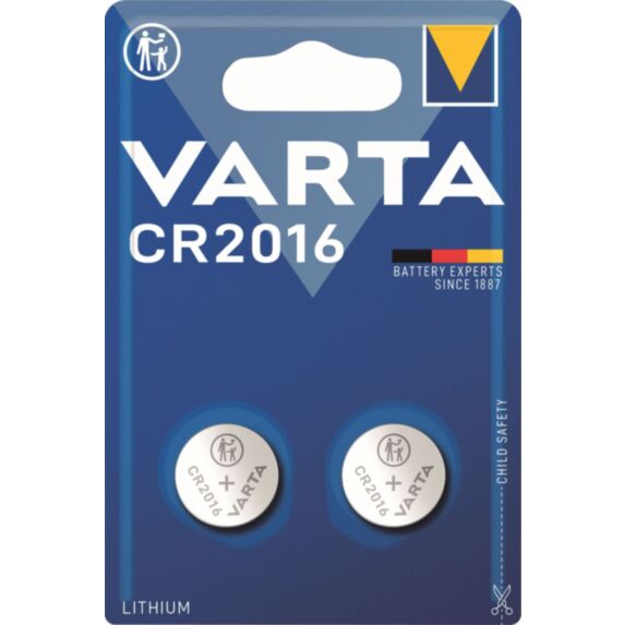 2 piles lithium CR2016 - VARTA