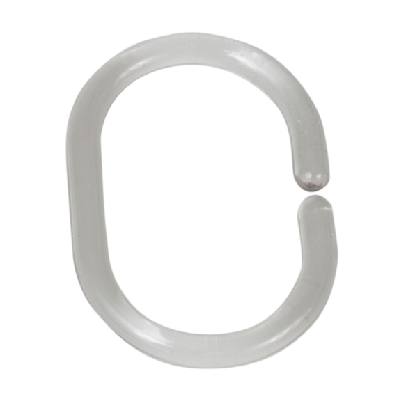 Anneaux pour rideaux 12p. petit transparent